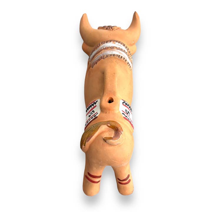 Zoe Artcrafts - Venta al por mayor Figura decorativa - Figuras de Perú con detalles de cerámica Toritos de Pucara para decoración del hogar