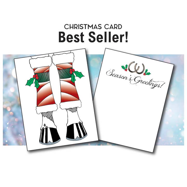 Horse Christmas Card / Bandages / Holiday Greeting Card
for wholesale by Horse Hollow Press