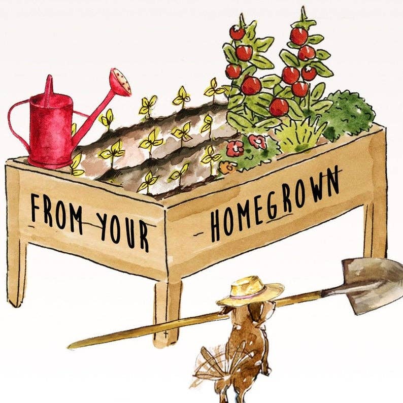 Liyana Studio – Engroshandel Morsdagskort – Gardener Raised Homegrown - Funny Mors Dag-kort1