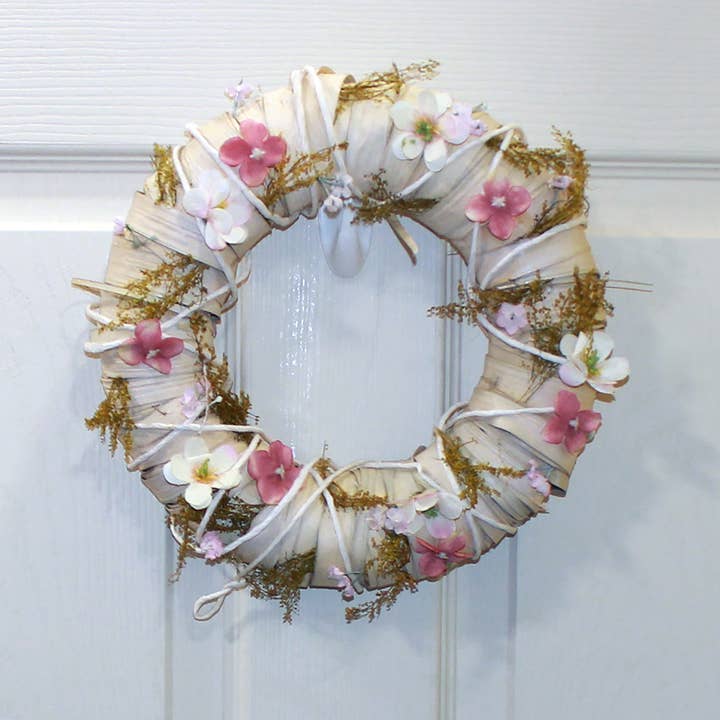 WORTH IMPORTS - Wholesale Wreath - 11" Dried Leaves And Spring Flowers Wreath2