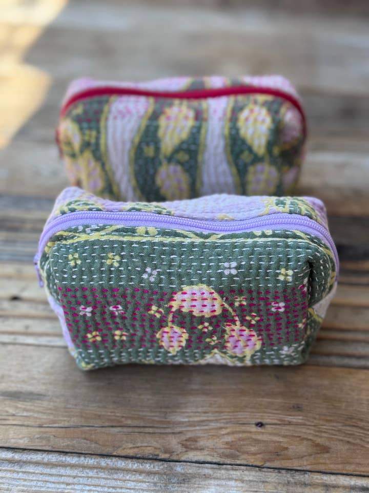 Cotton Zip Pouches for wholesale by Belle's Nest
