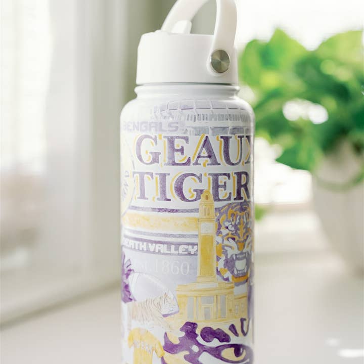 Gracefully Made Art - Wholesale Water Bottle - LSU 32 oz Insulated Water Bottle