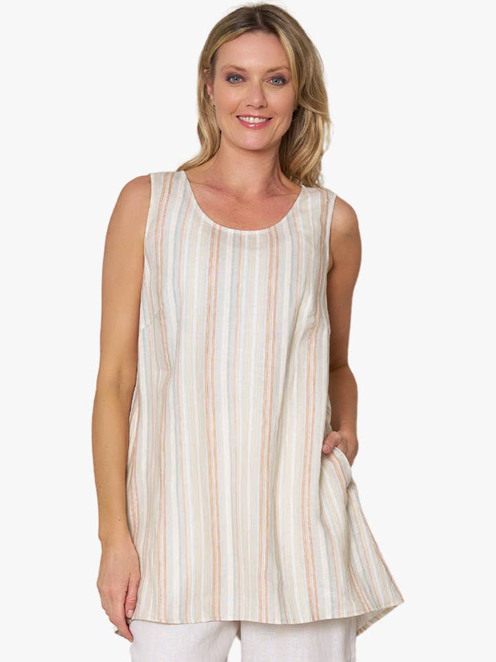 Haut Santorin Rayé (*) pour la vente par Stella Carakasi