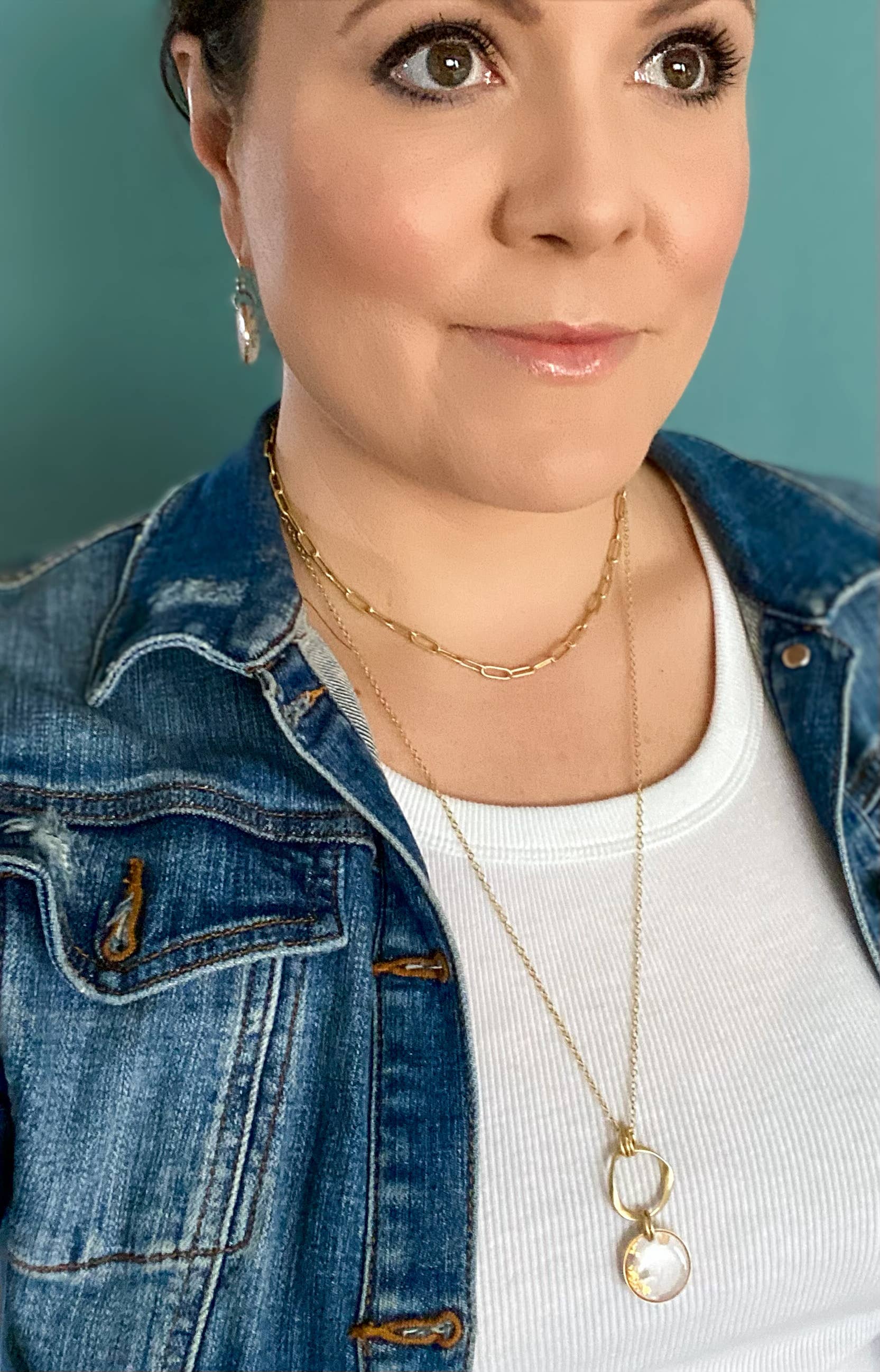 Light Shine - Wholesale Link & Chain Necklace - Paperclip Layering Necklace | Gold Plated Disc, Dainty Chain12