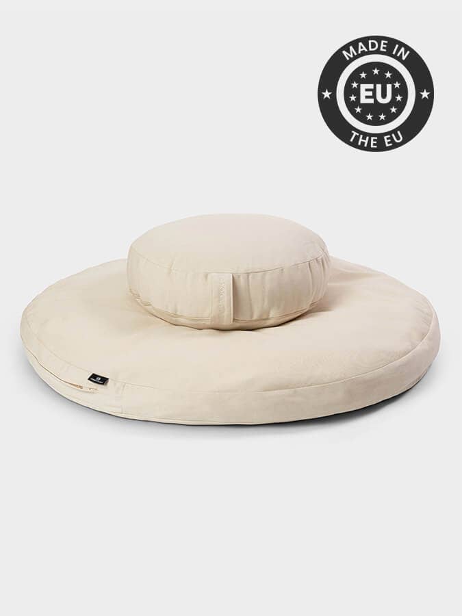 Yoga Studio Store - Vente Accessoire de yoga - Kit coussin de méditation rond Zabuton et Zafu biologique Yoga Studio EU0
