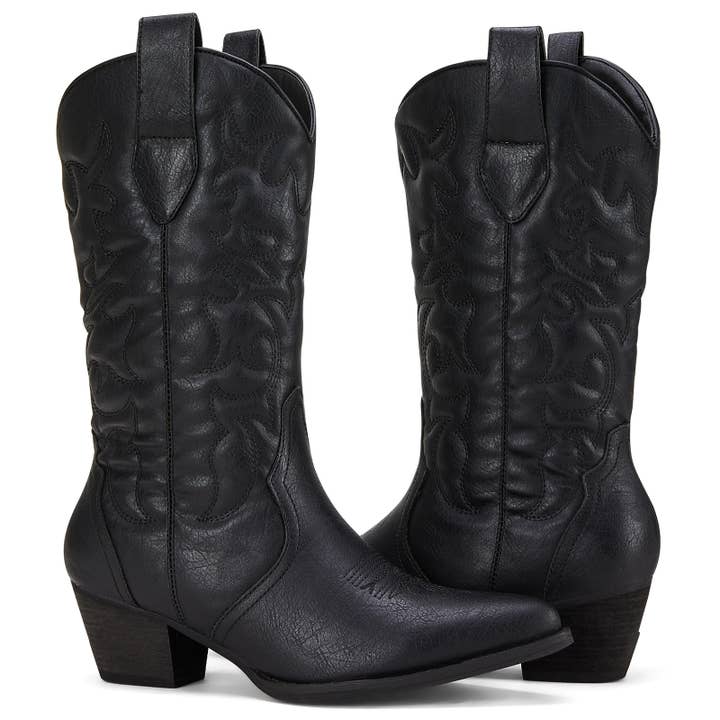 HISEA - Wholesale Cowboy Boots - Women's - Women's Mid-Calf Cowboy Boots