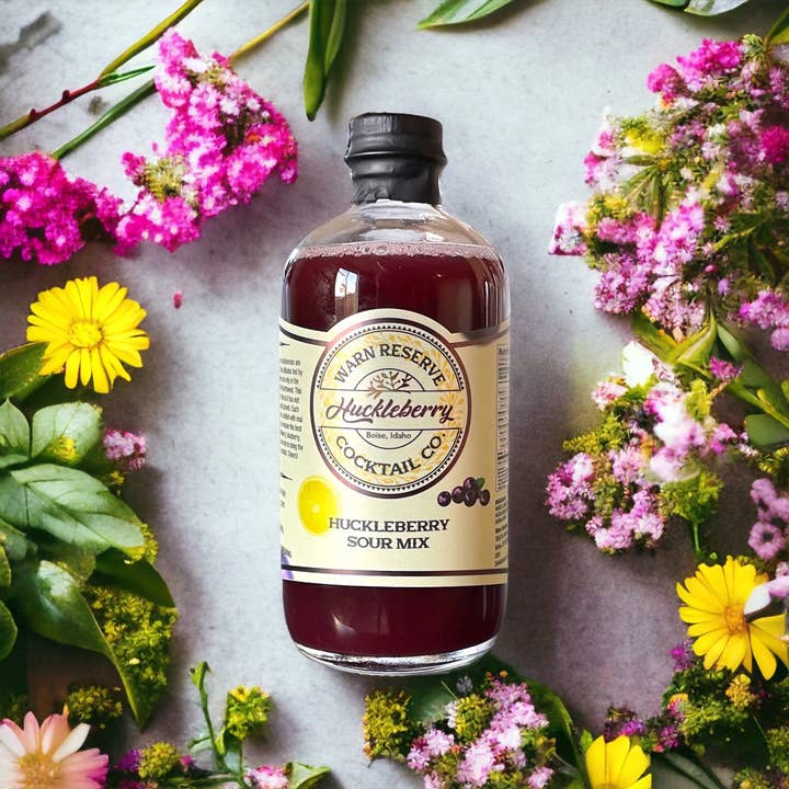 Warn Reserve Cocktail Co. – wholesale Cocktailmix/-sockerlag – Huckleberry Sour Mix (8 fl. oz.) flaska3