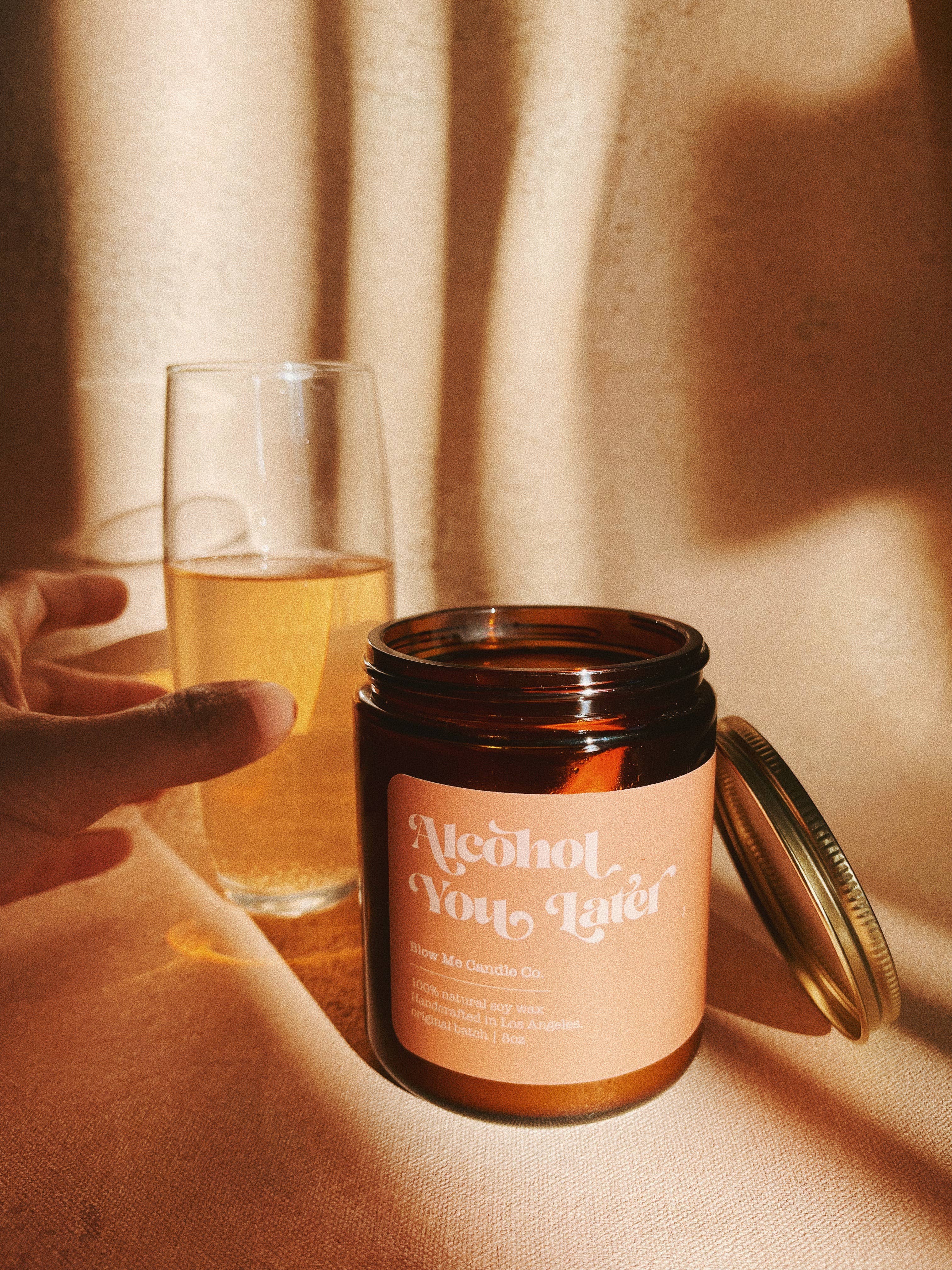 Blow Me Candle Co. - Vente Bougie en bocal - Alcool Vous plus tard1