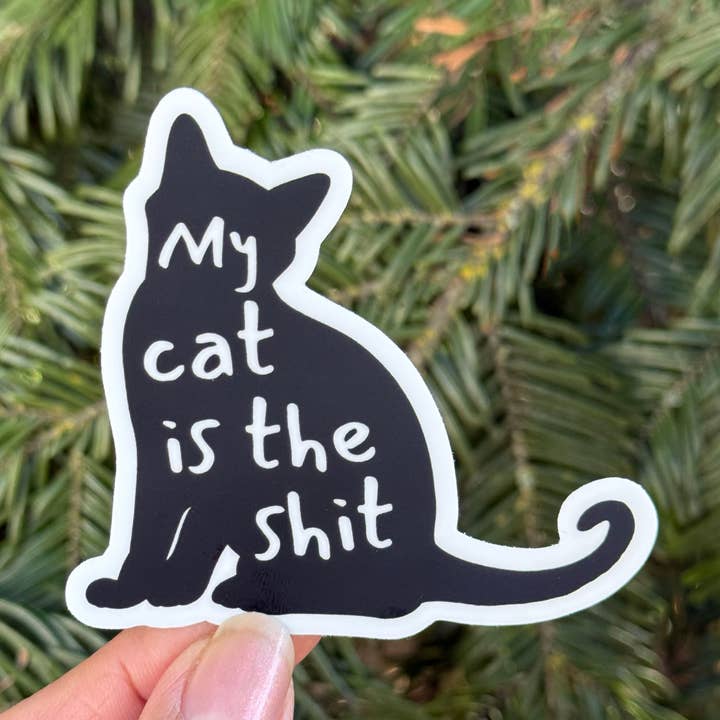 Mon chat est l'autocollant de merde pour la vente par Lucky Monkey