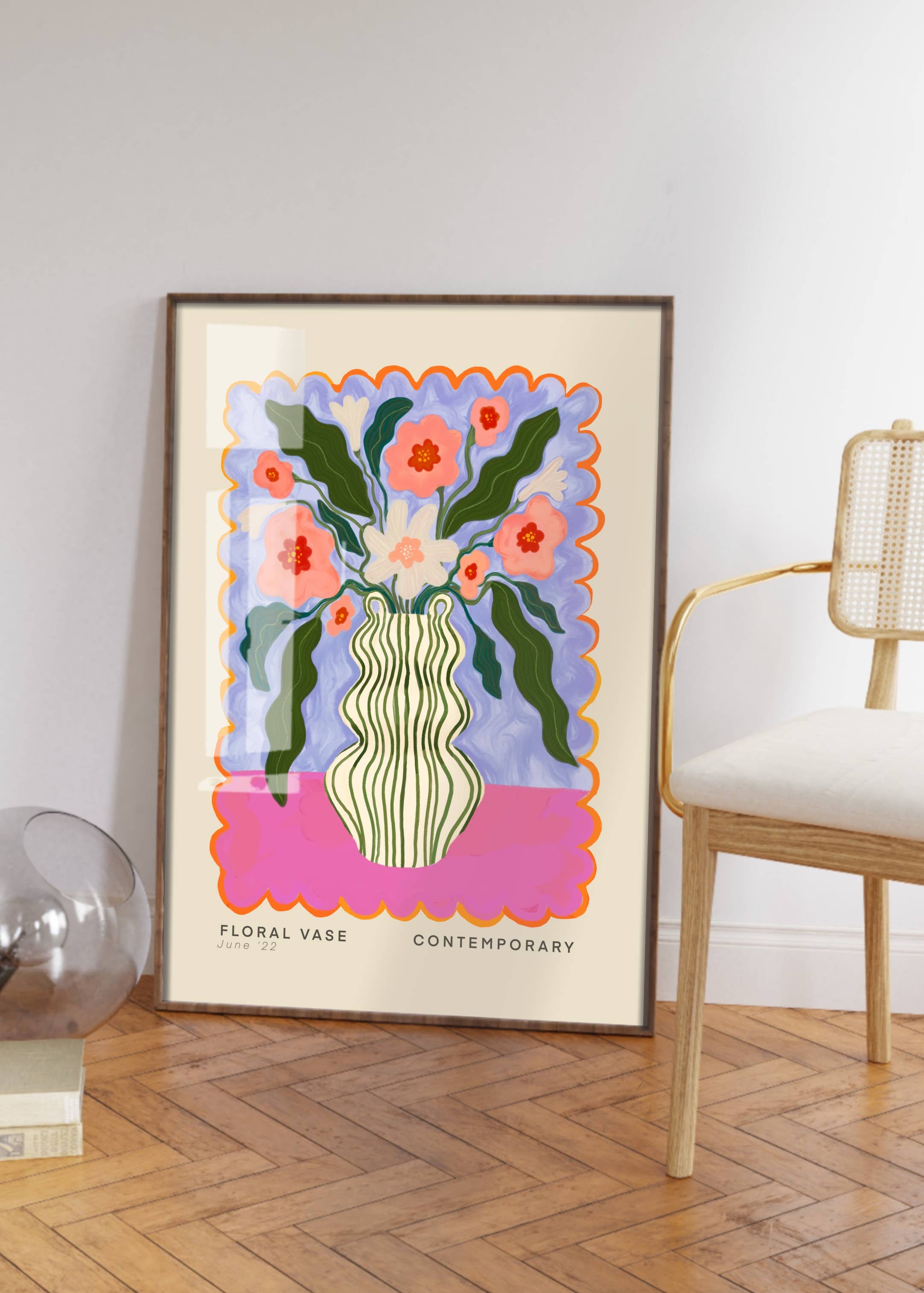 Kate Fox Design - Wholesale Art Print - Vase Art Print, Colourful Art Print, Hand Drawn Art, Quirky8