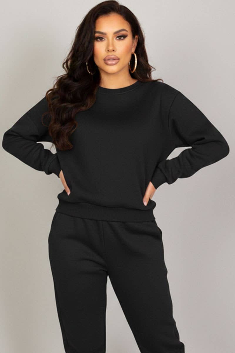 CAPELLA APPAREL - Vente Sweat-shirt – femme - Pull ras du cou en molleton classique0