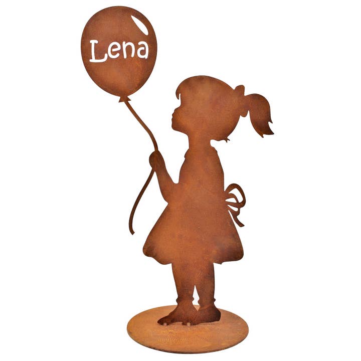 Decorative girl with balloon | own name | gift idea for wholesale by Rostikal