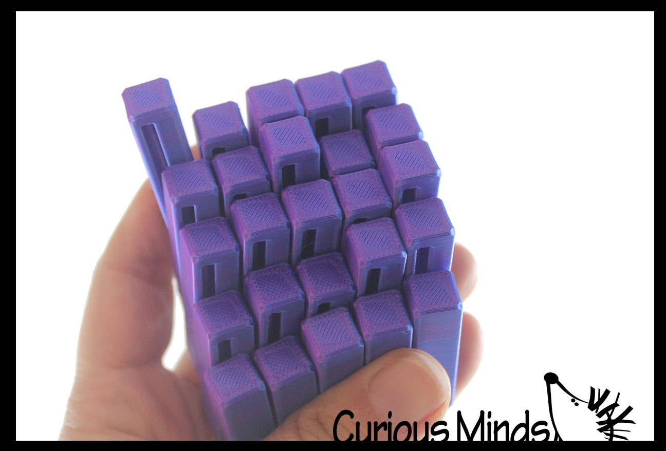 Curious Minds Toys - Wholesale Fidget Toy - Kids - 1 - 3D Printed Shape Shifting Pixel Cube - Sliding Transform1