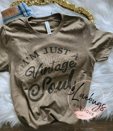 3lovebugsboutique - Wholesale Screen Printed T-Shirt - Women's - Vintage Soul Shirt(Western/Boho Tshirt)1
