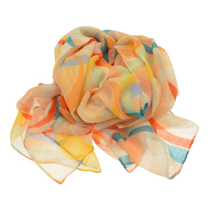 Orange Circles Scarf for wholesale by Miss Milly Limited