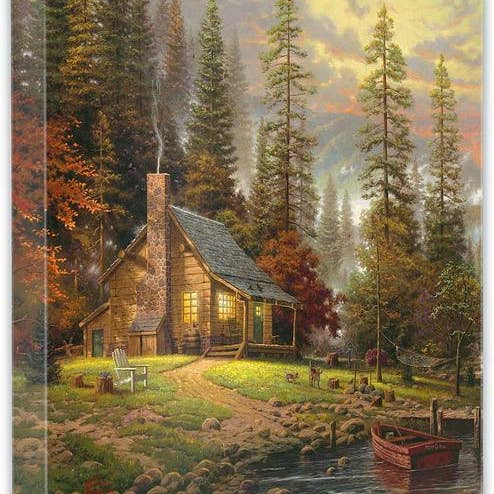 A Peaceful Retreat - 14" x 14" Gallery Wrapped Canvas for wholesale by Art Brand Studios