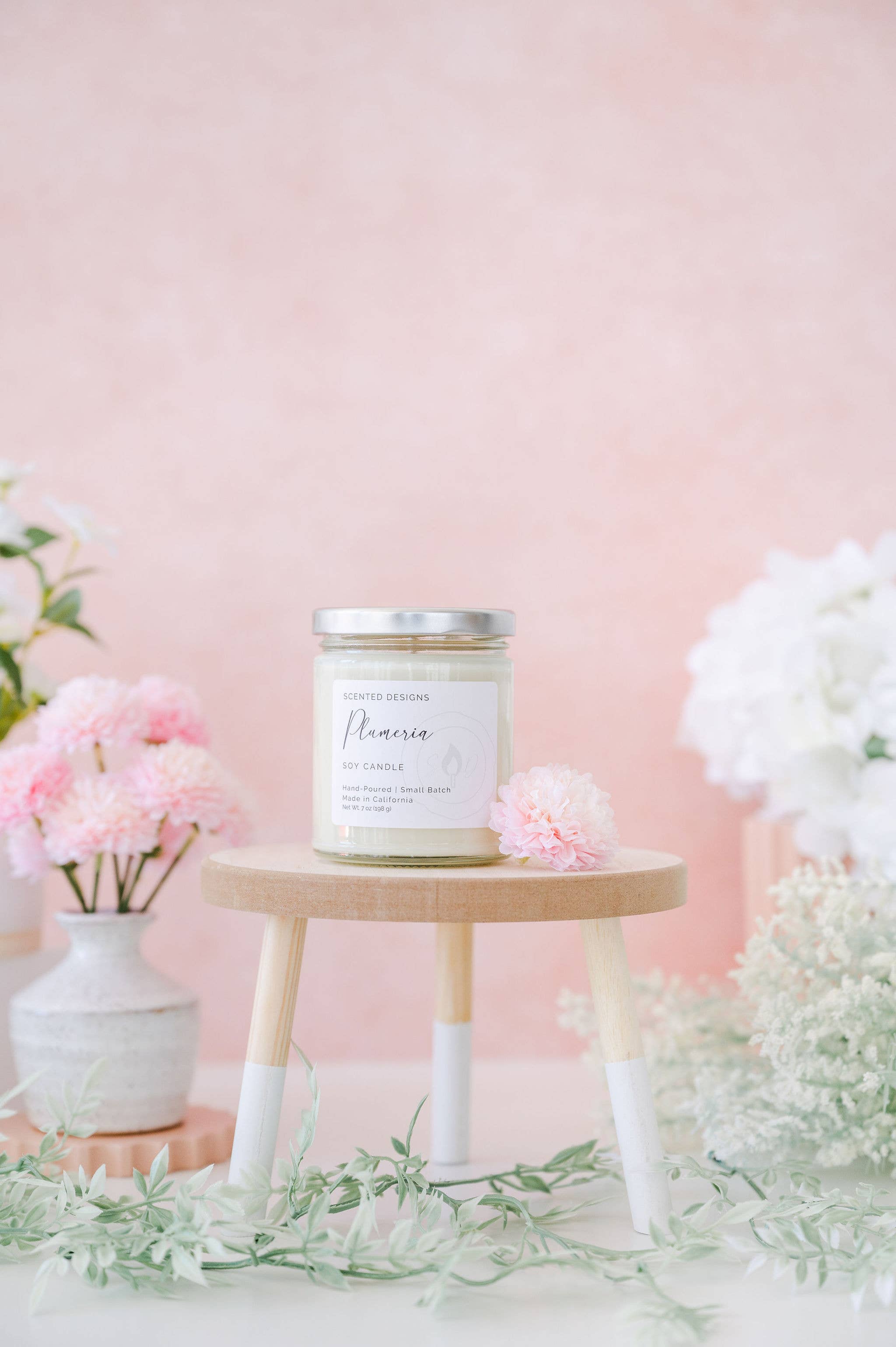 Scented Designs Candle Co - Wholesale Jar/Filled Candle - Plumeria Soy Candle - 7oz Signature Jar2