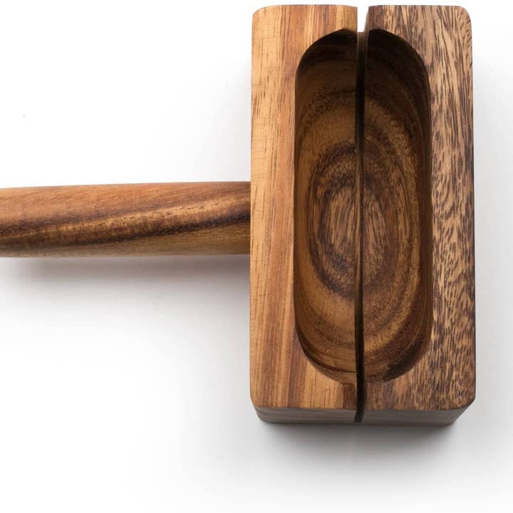 Fox Run Brands – wholesale Kitchen tool/gadget – Ironwood Bagel Miter, Acacia Wood, 7" x 5.5" x 2.5"3