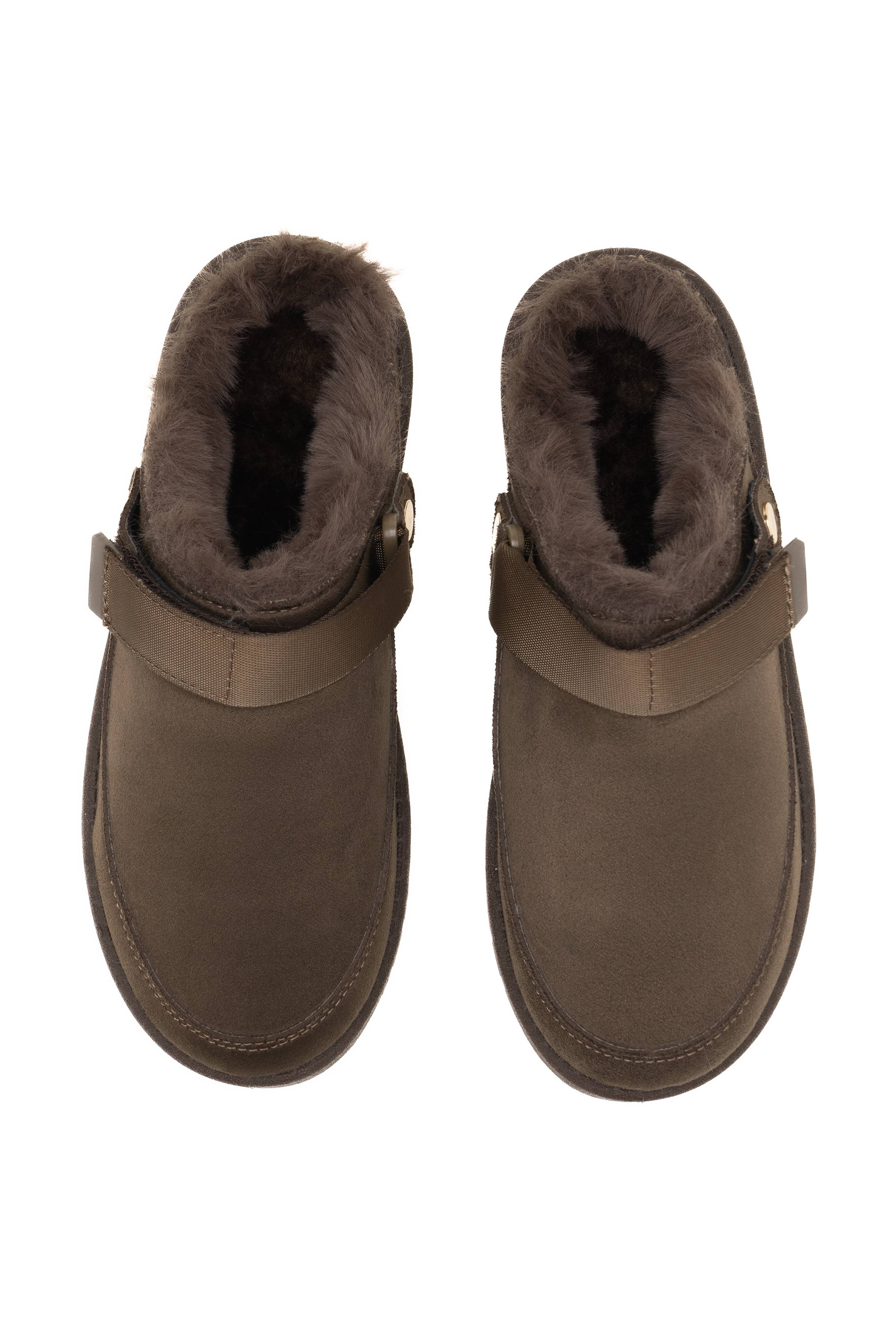 C'M PARIS - Wholesale Slippers - Women's - Suede-Lined Clog with Velcro Strap 652618