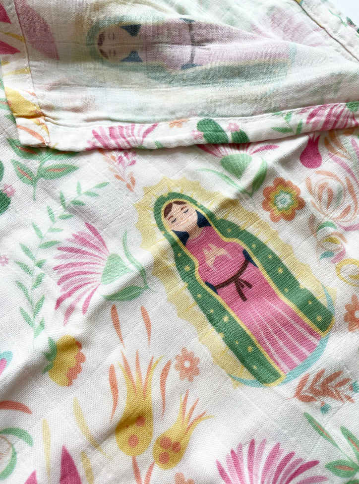 The Stump of Jesse - Wholesale Swaddle - Baby - Our Lady of Guadalupe Muslin Deluxe Swaddle | Catholic gift5