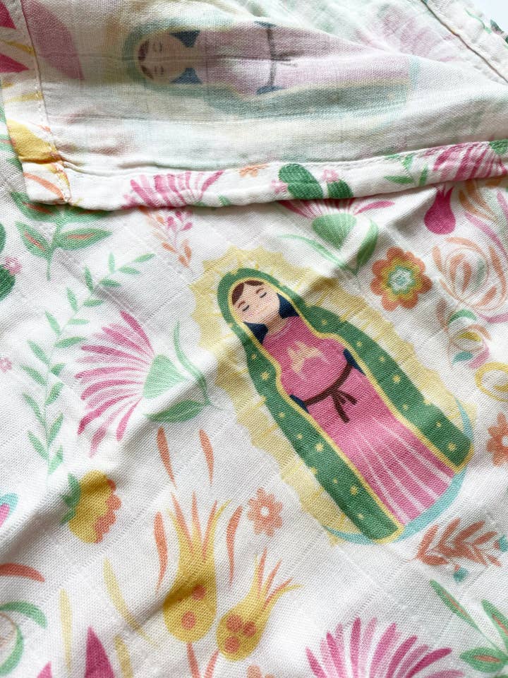 The Stump of Jesse - Wholesale Swaddle - Baby - Our Lady of Guadalupe Muslin Deluxe Swaddle | Catholic gift5