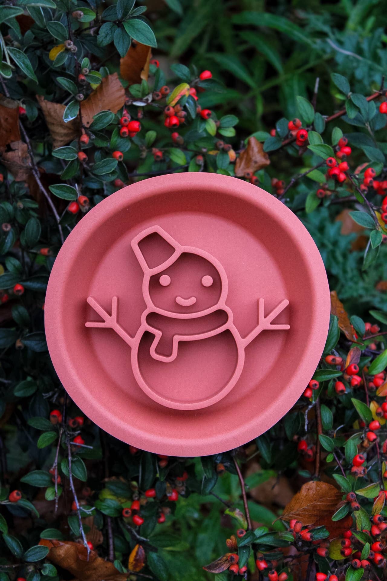 Bodhi & The Birchtree – wholesale Pet bowl – Dog – Festive Snowman Dual Slow Feeder/Lick Mat Bowl1