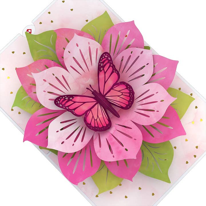 Valentine’s Day Butterfly 5x7'' Card, Pop-up card, Flower for wholesale by Lovepop Cards