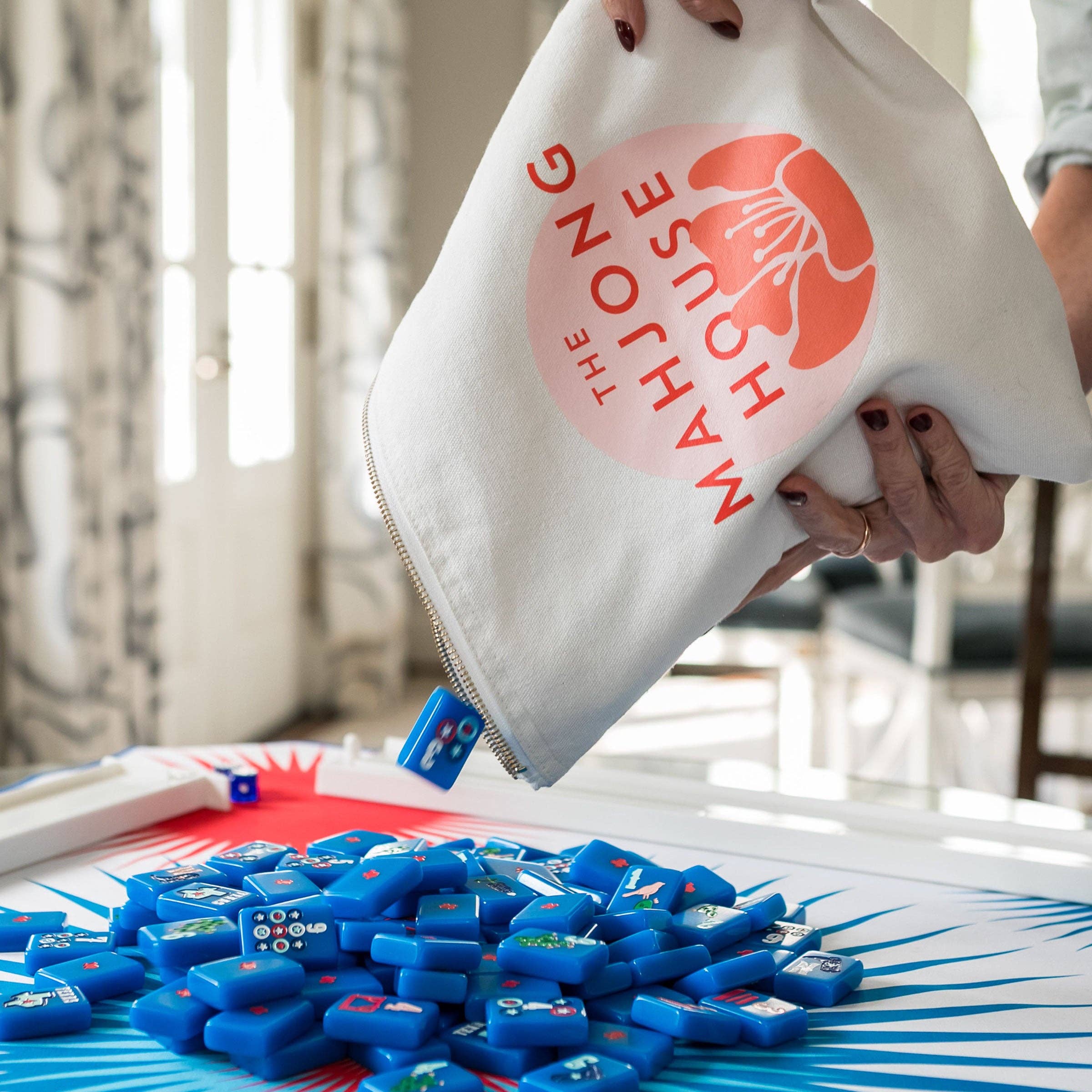 The Mahjong House - Wholesale Pouch - Women's - Canvas Zipper Tile Bag3