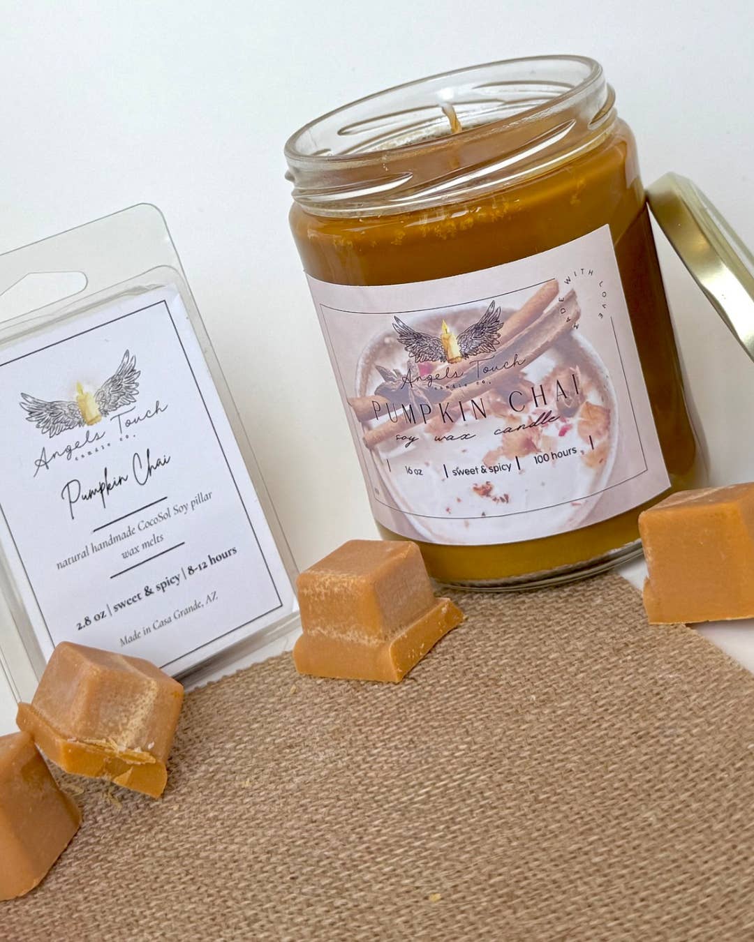 Angels Touch Candle Co. - Wholesale Jar/Filled Candle - Pumpkin Chai