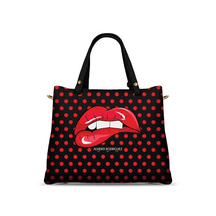 Alviero Rodriguez - Wholesale Top Handle Bag - Women's - Soledad Sexy Lips Bag