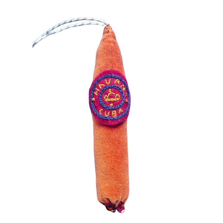 The Velvet Cigar Ornament for wholesale by Kate Gwilliam