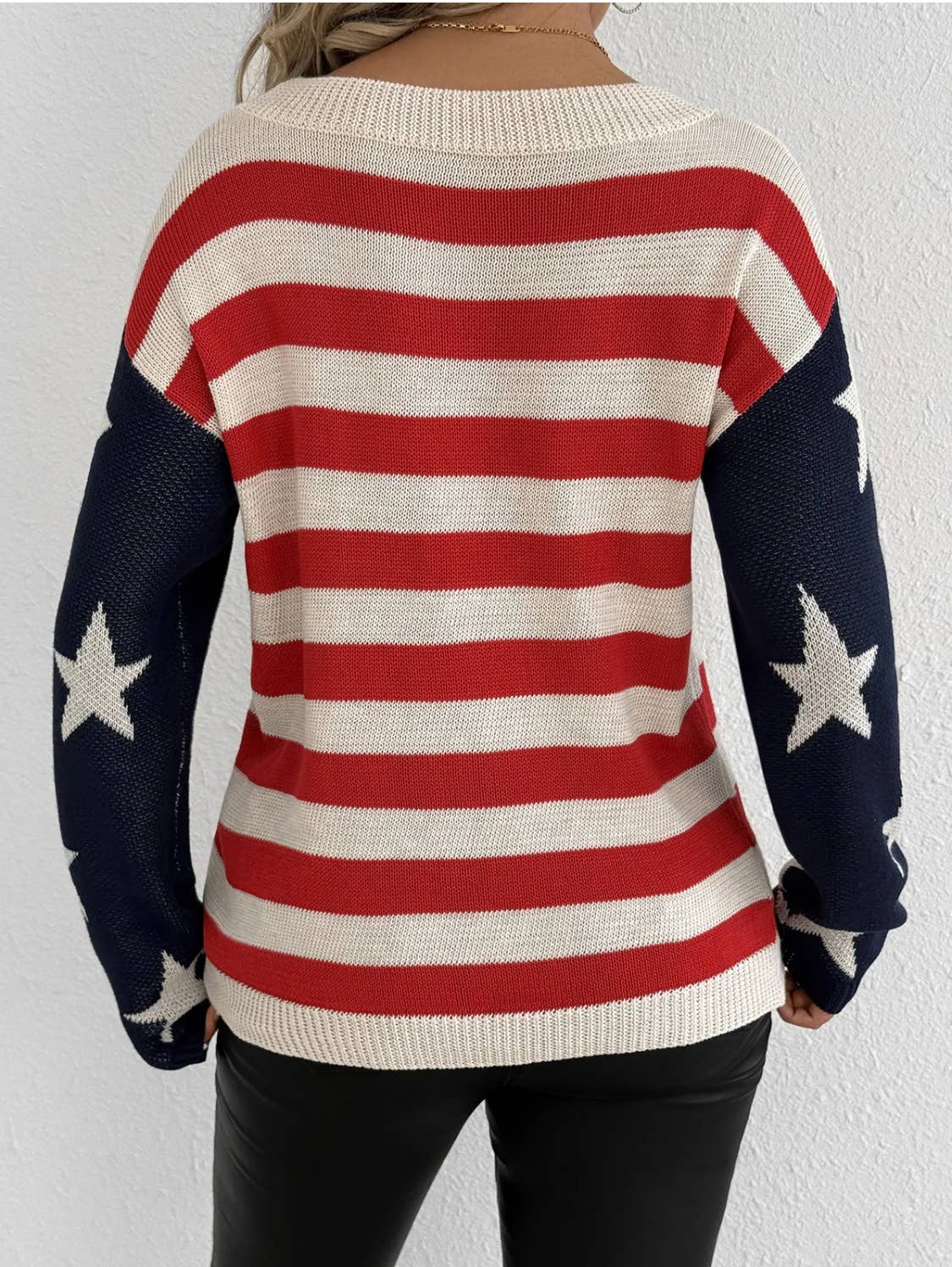 Serenity Collective - Wholesale Knit Sweater - Women's - USA Flag Sweater1