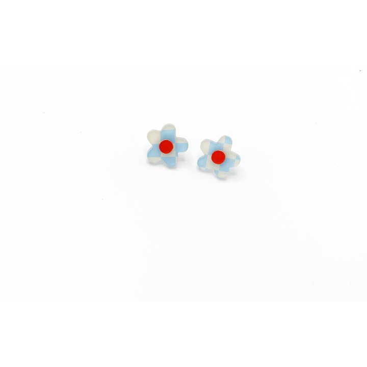Large Daisy Studs - Checker for wholesale by dconstruct