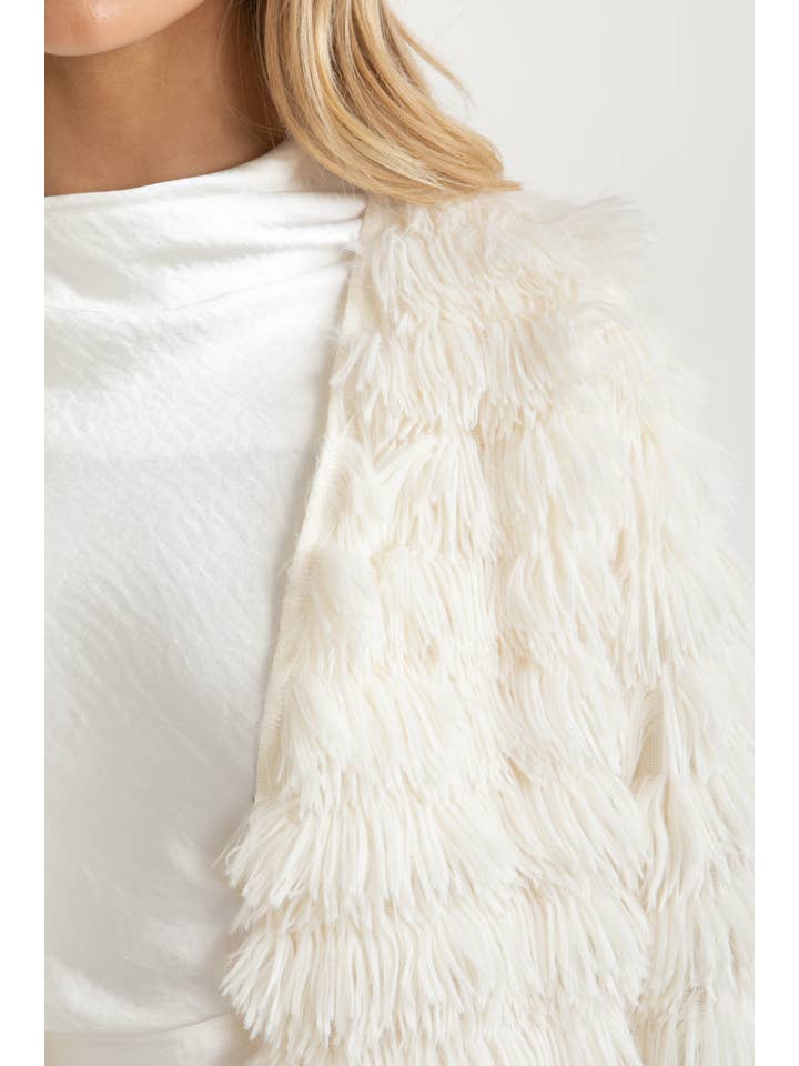 Cloud Ten - Wholesale Jacket - Women's - CJ8439 - FAUX FUR SHAG JACKET