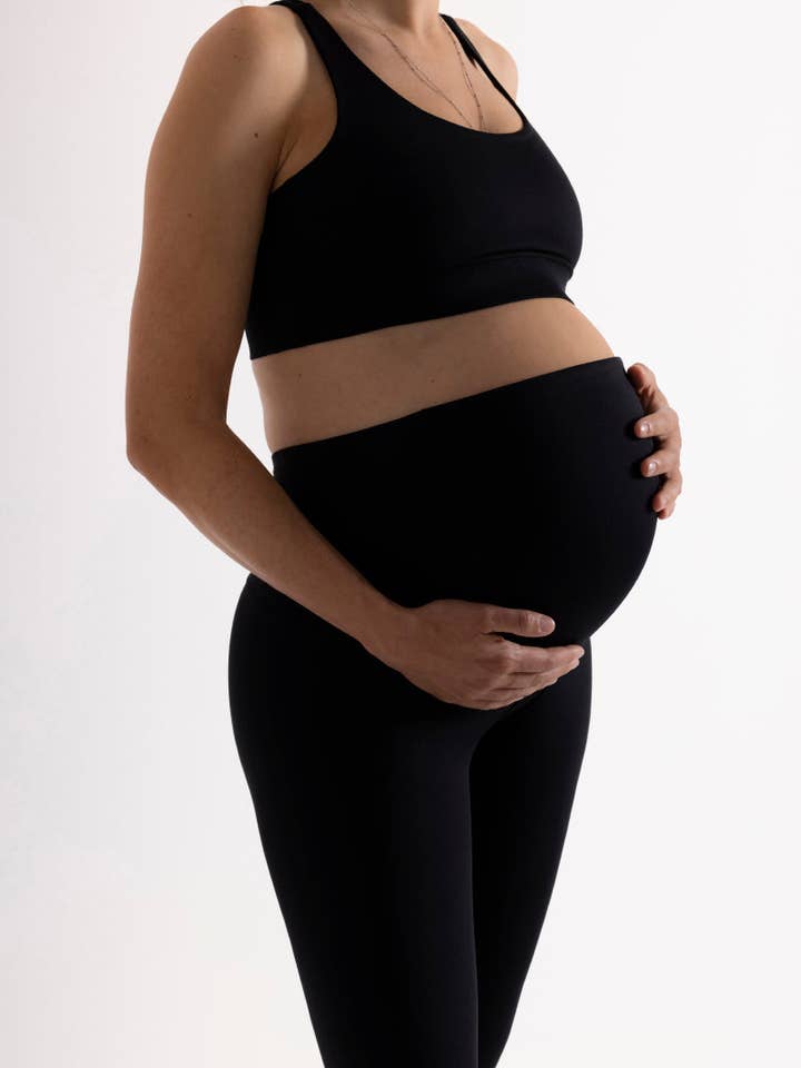 Maternity Leggings Black for wholesale by Hey Honey