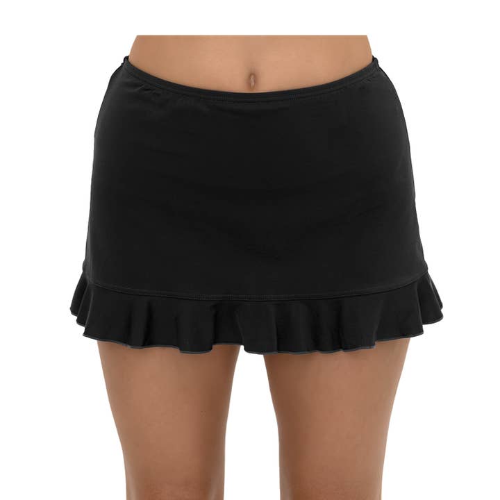 Jupe de bain unie Fit 4 Ur Hanches avec volant pour la vente par Fit 4U