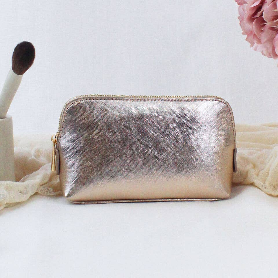 eBuyGB Craft Blanks – wholesale Make-up/cosmetic bag – Medium Saffiano Fine PU Leather Zipped Cosmetic Makeup Bag2