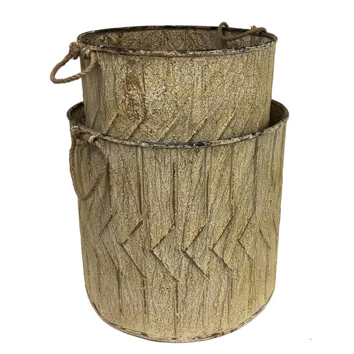 Wilco Home – wholesale Kruka – Uppsättning 2 Pilspets träd planterare