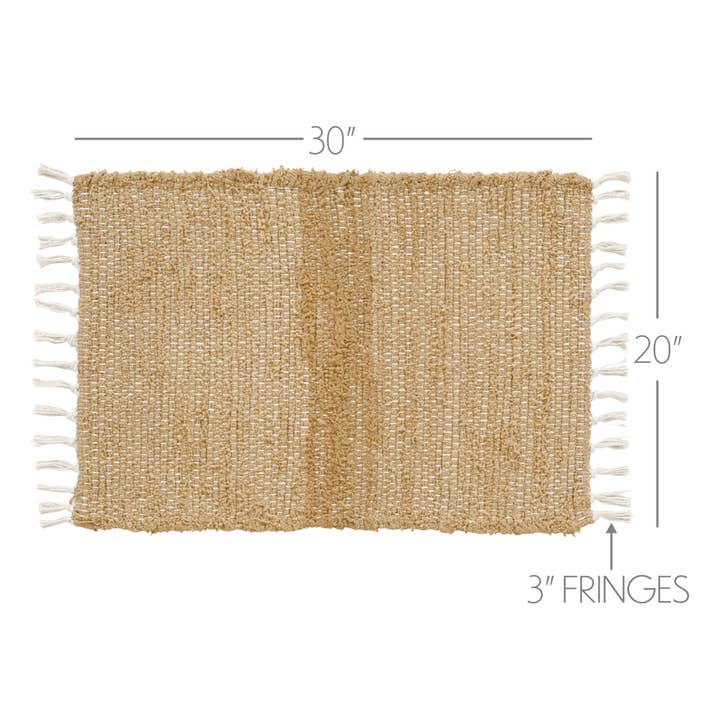 VHC Brands - Wholesale Area Rug - Burlap Natural Chindi/Rag Rug 20x30