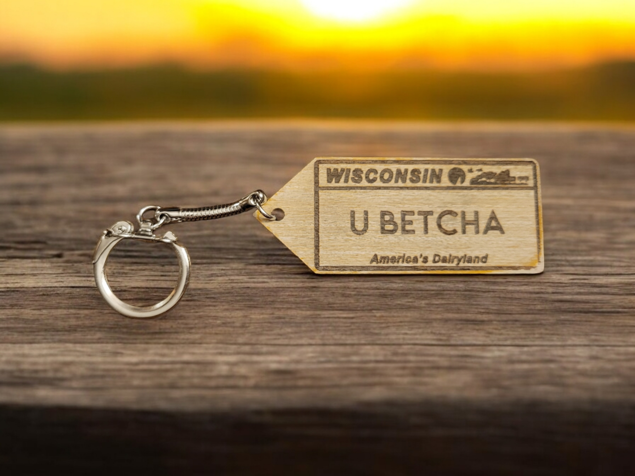 Ellie Joe Design Co - Wholesale Keychain - Unisex - Wisconsin License Plate Keychain5