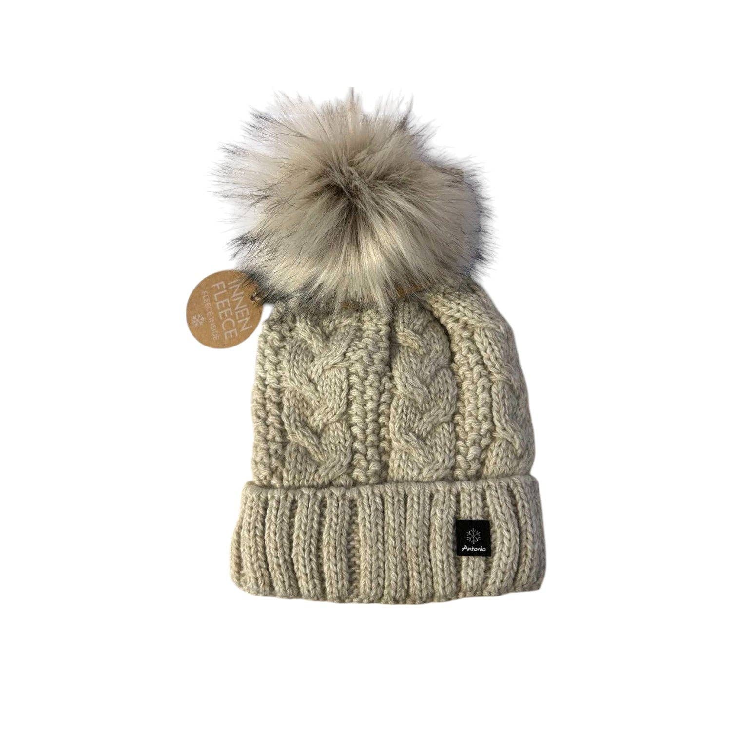 VewoTex - Wholesale Beanie - Women's - Knitted hat for women » lined winter hat with fleece » bobble hat » women's hat with cable pattern6