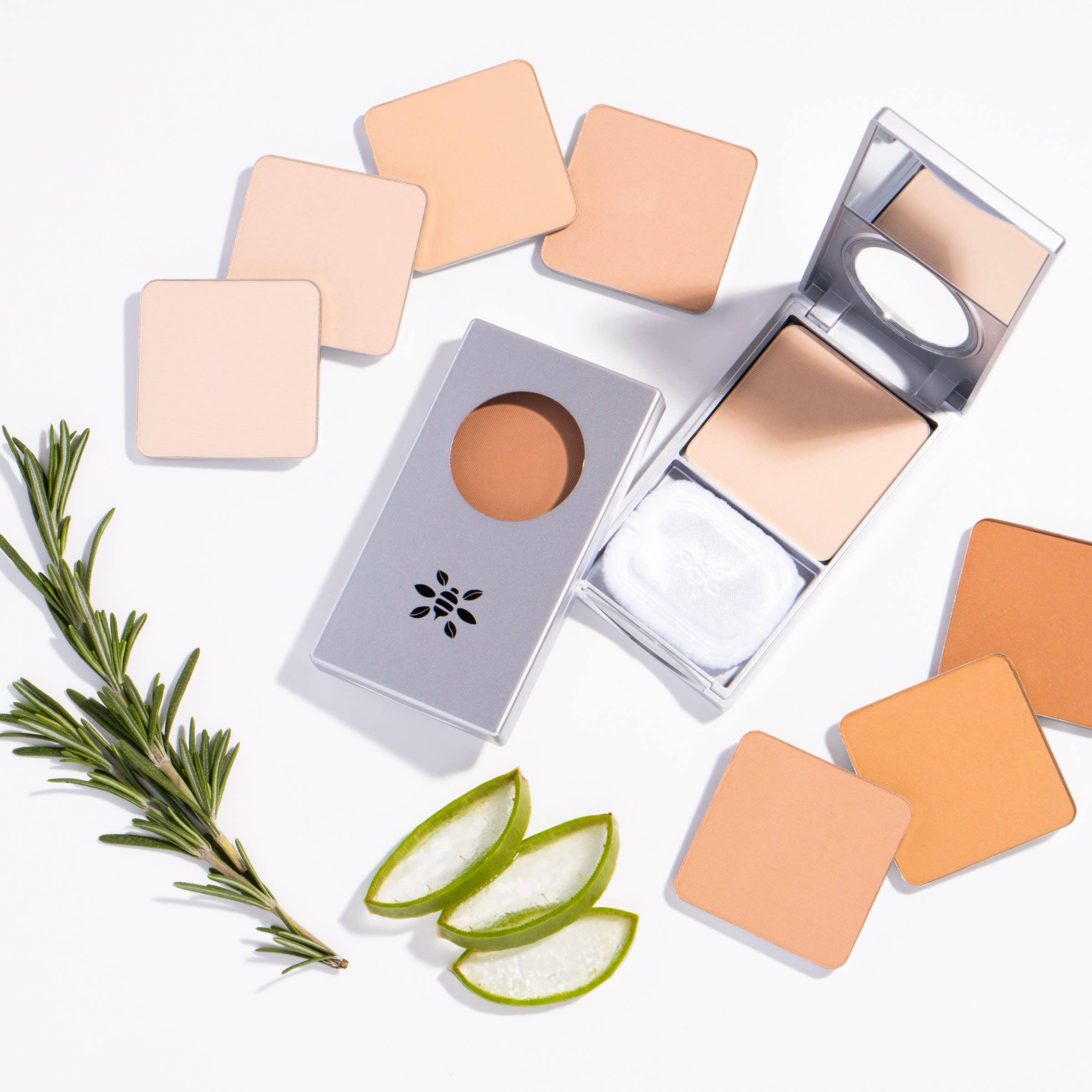 Honeybee Gardens Natural Cosmetics & Body Care - Wholesale Foundation - Pressed Mineral Powder Foundations4