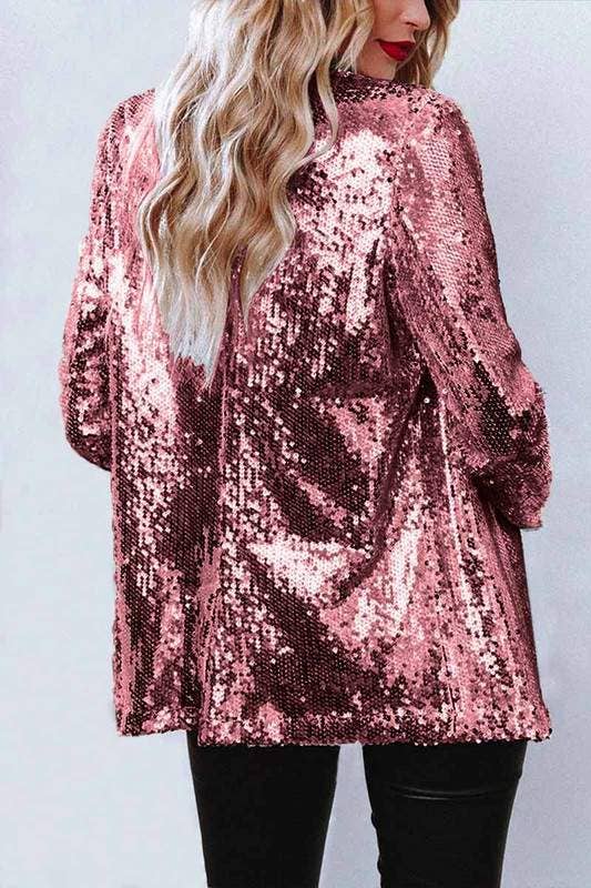 Flarix - Wholesale Jacket - Women's - sequin metallic long sleeve coat6