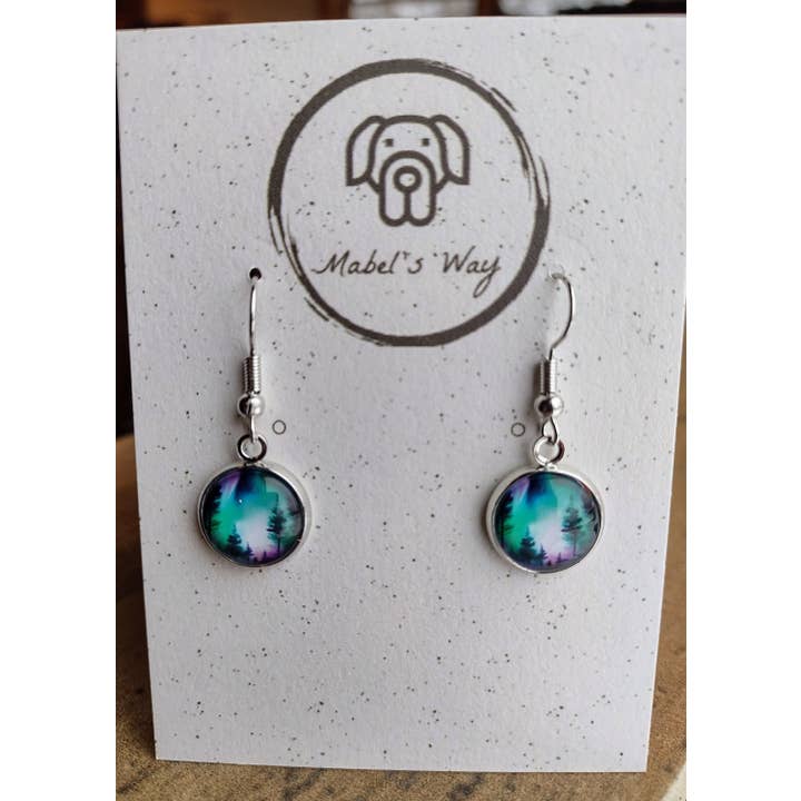 Mabel's Way - Wholesale Dangle Earrings - Northern Lights Forest Trees Earrings4