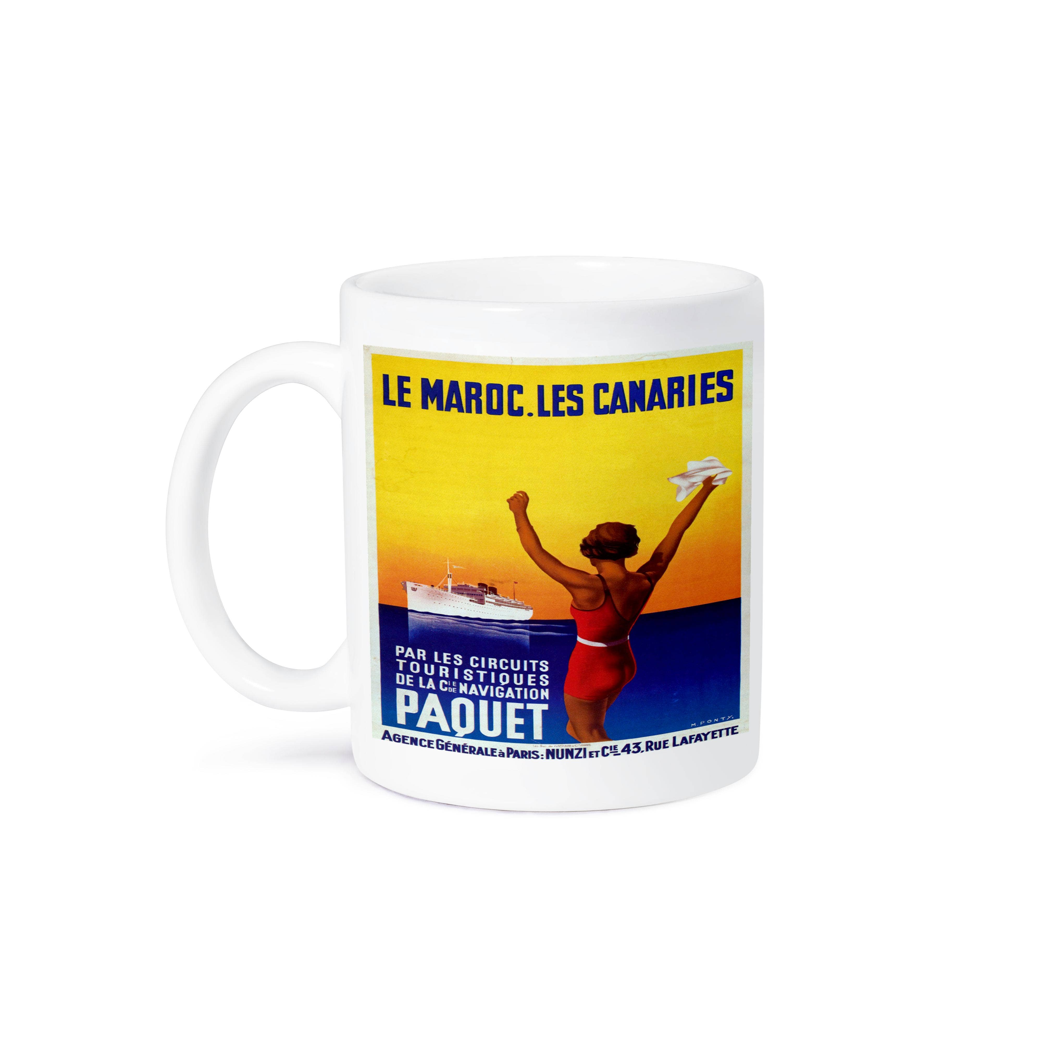 3dRose - Wholesale Coffee Mug - 3dRose, Vintage Le Marco. Les Canaries Ocean Liner Travel Poster, Mug8