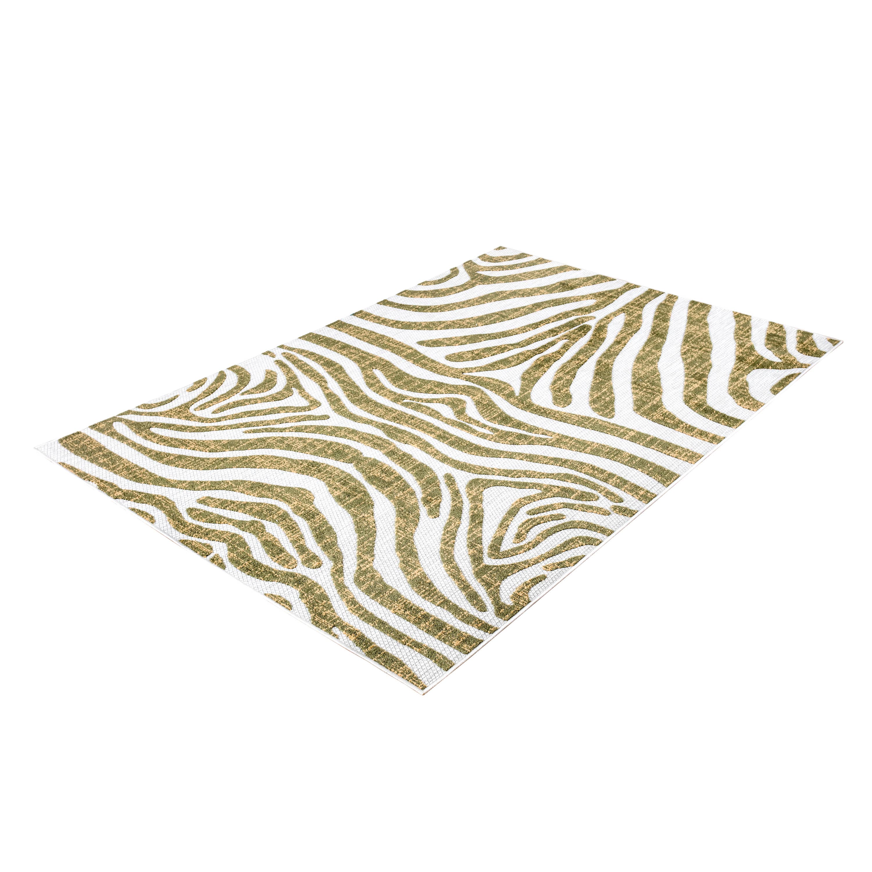 Abani Rugs - Wholesale Area Rug - Abani Hampton Indoor/Outdoor Green Zebra Print Area Rug5