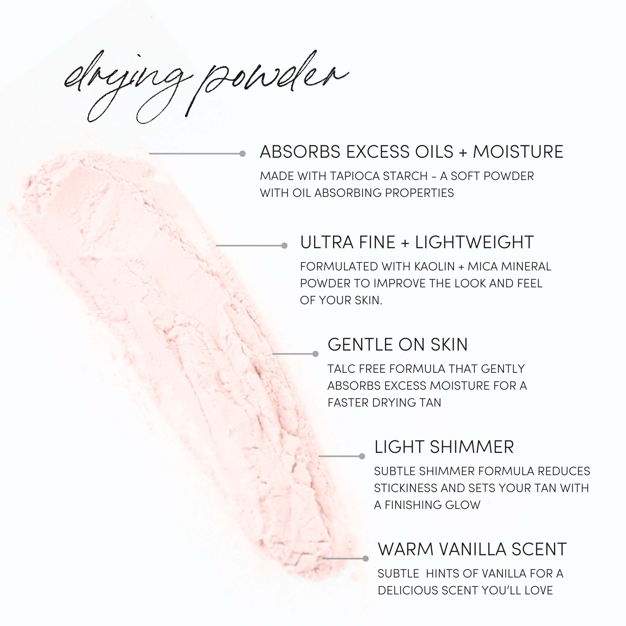 Dolce Glow by Isabel Alysa – Engroshandel Makeup setting spray/pudder – Tørringspulver til krop5