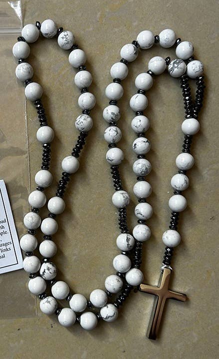 Namu Baru Inc. - Wholesale Prayer Beads Necklace - Howlite Rosary - Prayer Beads - 8mm4