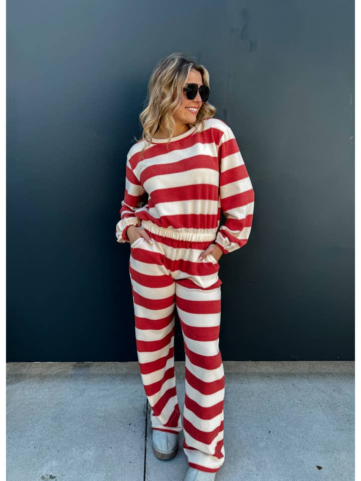 BLAKELEY - Wholesale Lounge Set - Women's - LET'S JUST LOUNGE STRIPE SET