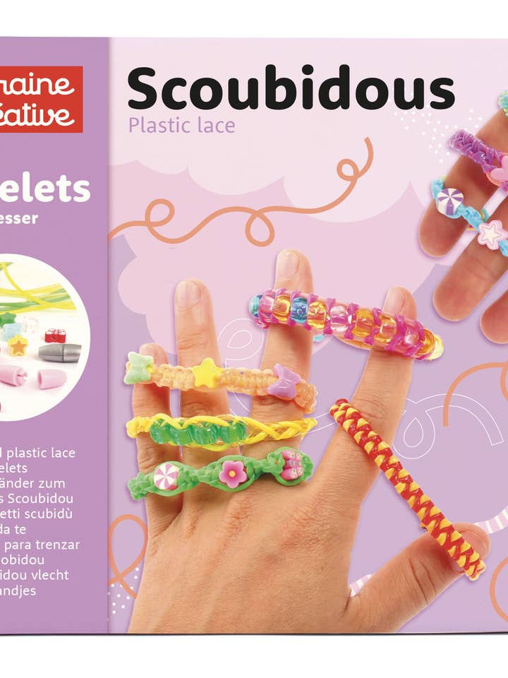 Sæt til flettede Scoubidou-armbånd for engroshandel hos Graine Créative
